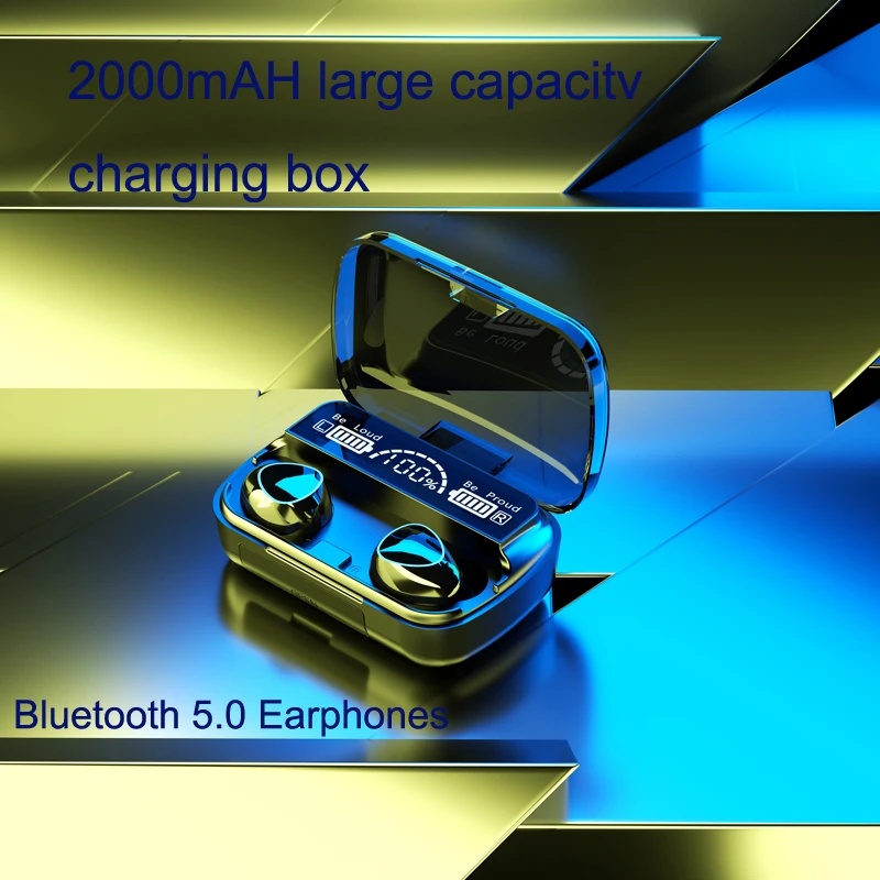 

Wireless Bluetooth Headset Wireless Earbuds 2000mah Charging Box With Mic Headphones Wireless Ear Phones Wireless Power Bank