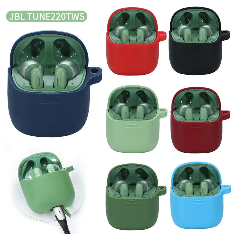 Силиконовый однотонный защитный чехол TWS защитная гарнитура Bluetooth для JBL Tune 220