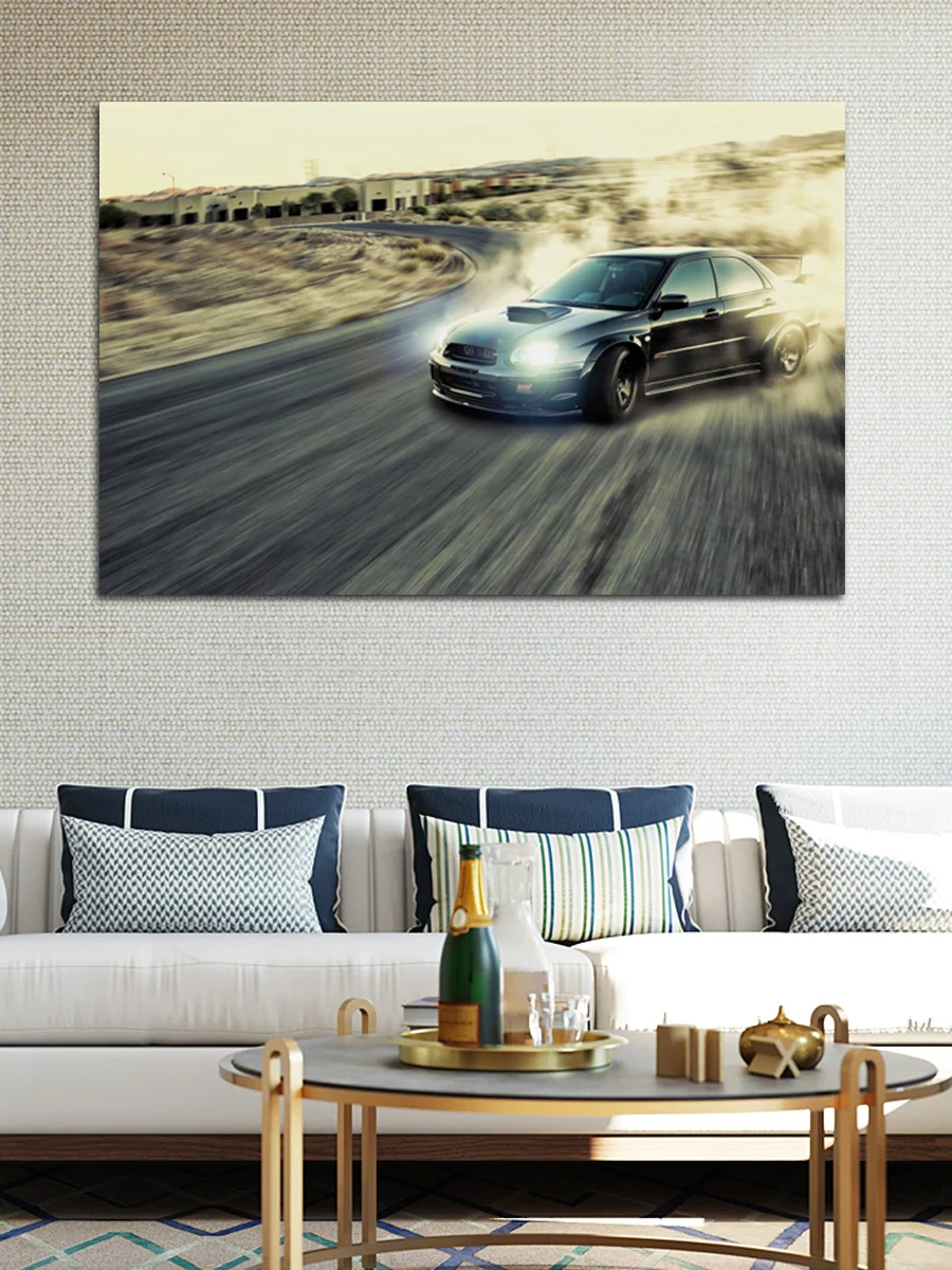 Плакаты на стену с японской тюнингой постеры из ткани рисунком спортивного