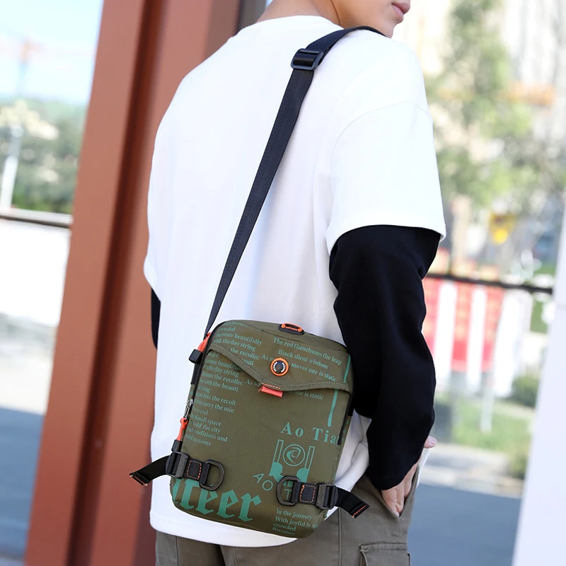 

Vintage Men's Bag Male Messenger Bag Satchel Shoulder Crossbody Bags Waterproof Nylon Man Handbag Printing designer sac a main
