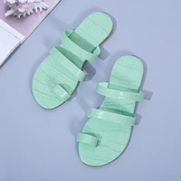 2021 new summer style elegant flat with round head velvet slip on multi color womens fashion sandals and slippers