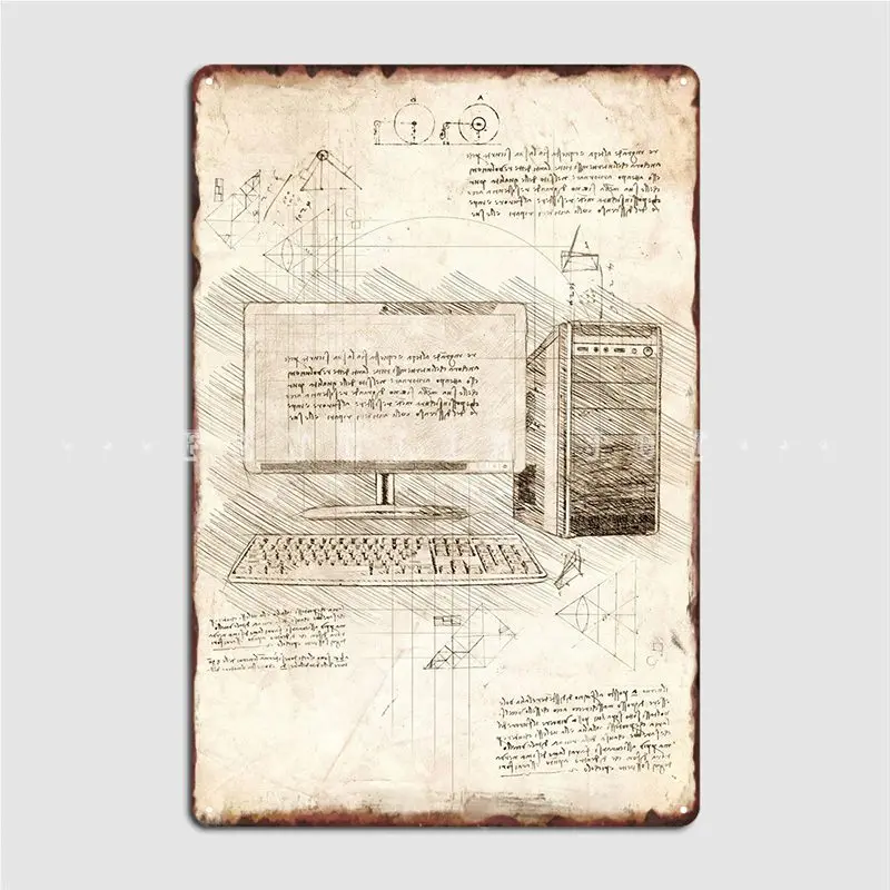 

Desktop Computer Pc Metal Plaque Poster Cinema Kitchen Club Bar Plaques Funny Tin Sign Poster
