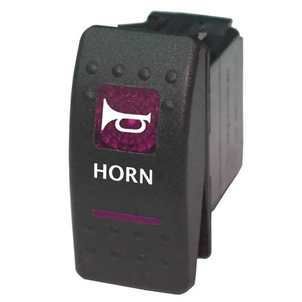 

12V 20A Auto Car Vehicle Horn Switch LED Indicator Speaker Horn Momentary Bar Rocker Switch Motorcycle Boat Ship Interior Parts