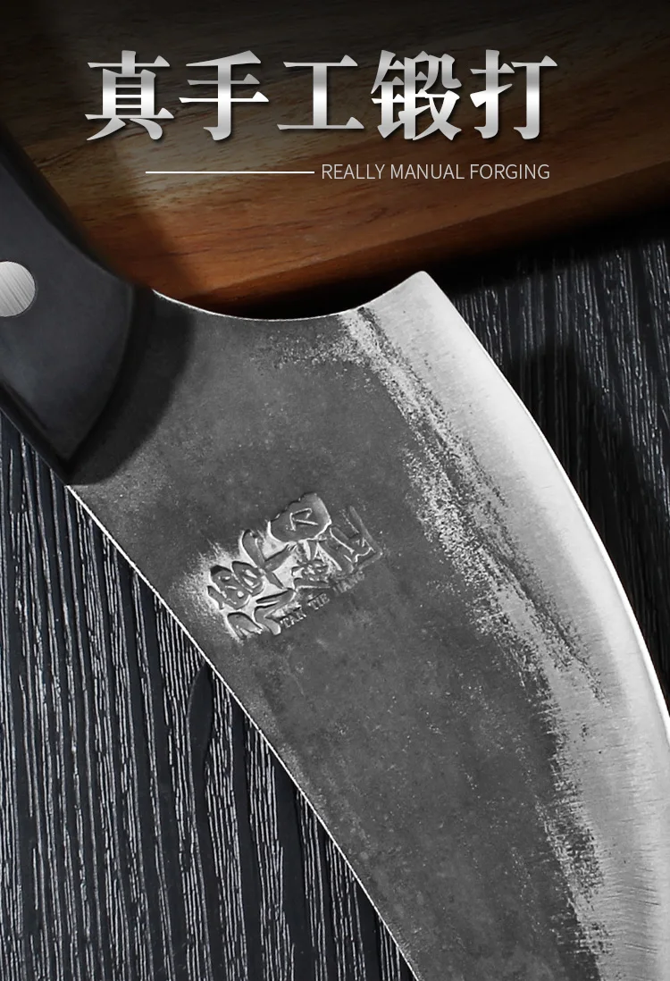 YEELONG 5,5 дюймов ручной работы кованые Чеканные кухонные ножи Knifechinese Кливер ПОЛНЫЙ ТАН ОСТРОЕ ЛЕЗВИЕ шеф-повара ножи барбекю мясник