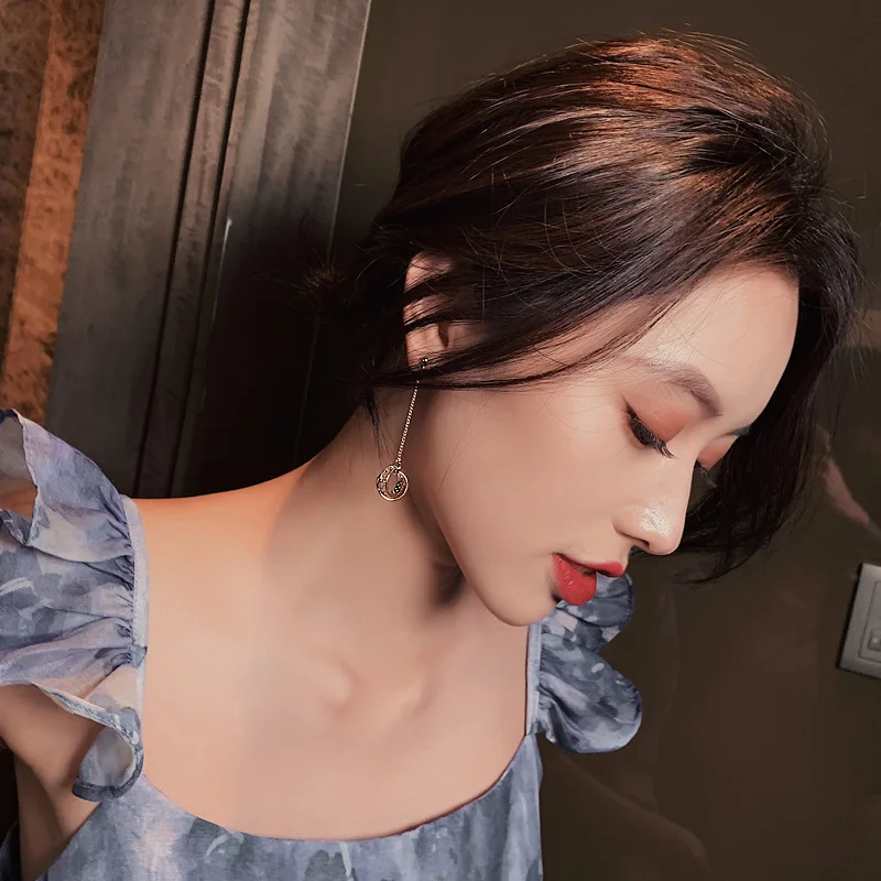 

2020 New Women's Earrings Delicate Sweet Geometry Round Tassels Earrings for Women Bijoux Korean boucle Gifts Jewelry Wholesale