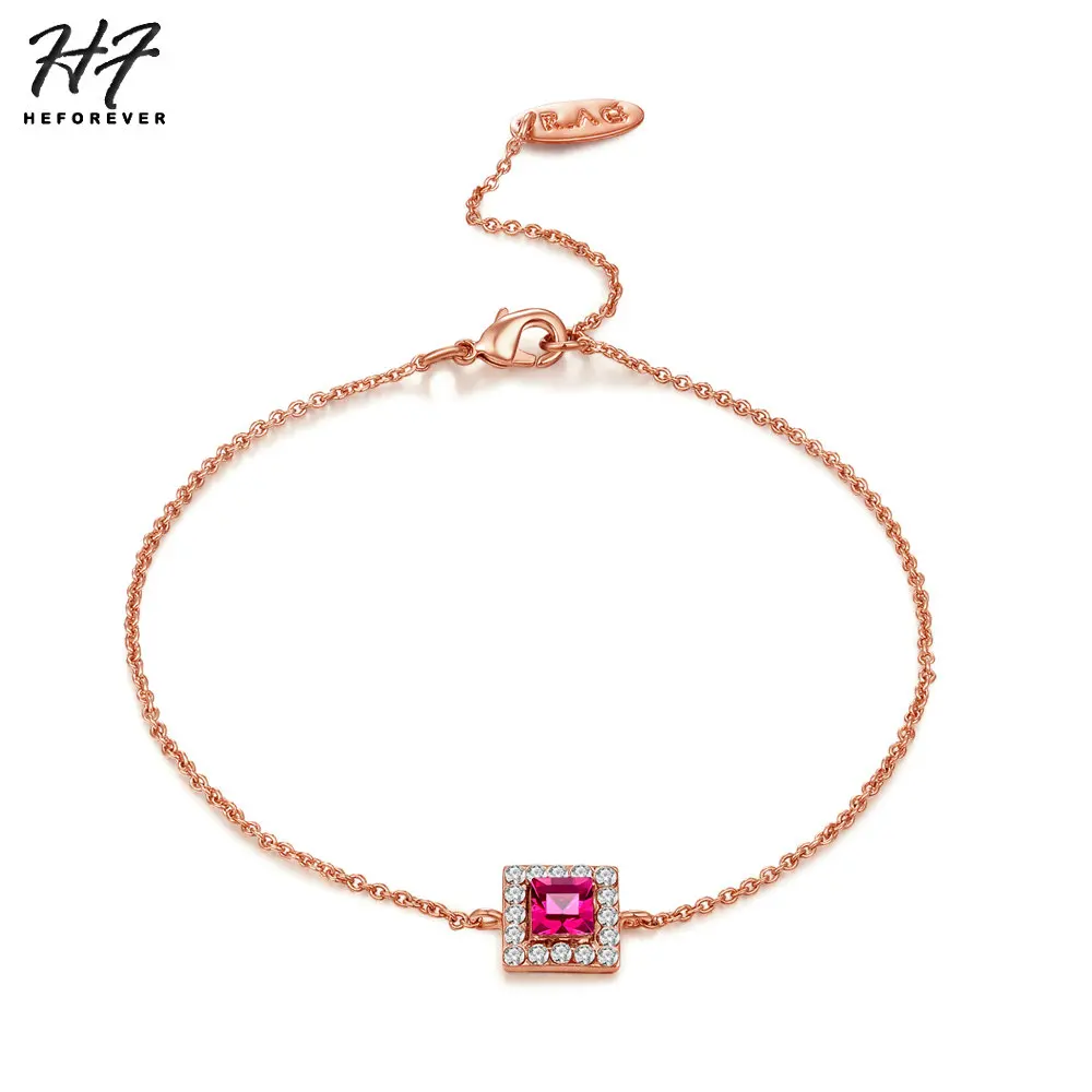 Браслеты Женские квадратные с кристаллами простые модные ювелирные украшения