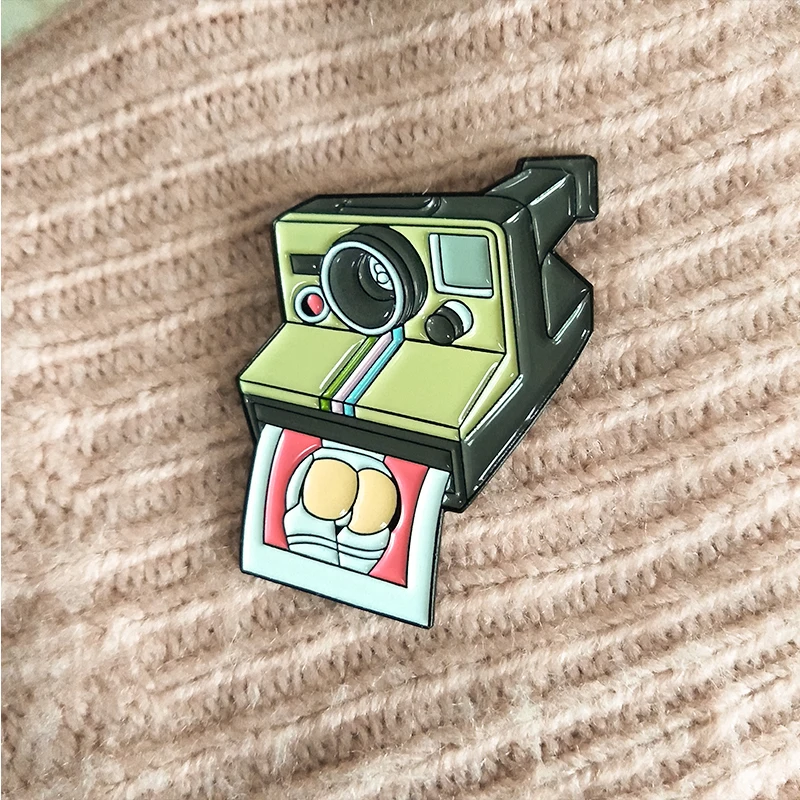 

Camera Brooch Enamel Pin Custom Photo Jewelry Picture Brooches Creative Brooch Funny High Quality Chest Brooch Fashion Pins