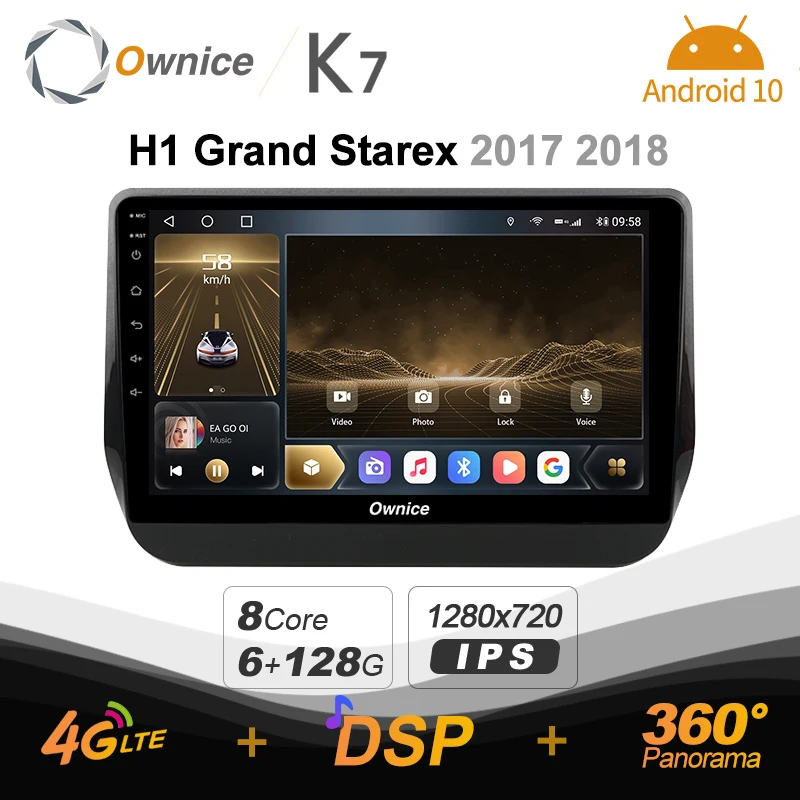 Автомобильное радио Ownice K7 6G + 128G для Hyundai H1 Grand Starex 2017 2018 android 10 0 с поддержкой
