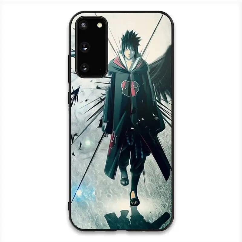 

FHNBLJ Akatsuki Logo Naruto Soft Rubber Phone Cover For Samsung S20 S10 S8 S9 Plus S7 S6 S5 Note10 Note9 S10lite