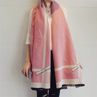 autumn and winter ladies warm thick cashmere scarf elegant bow print long shawl pashmina