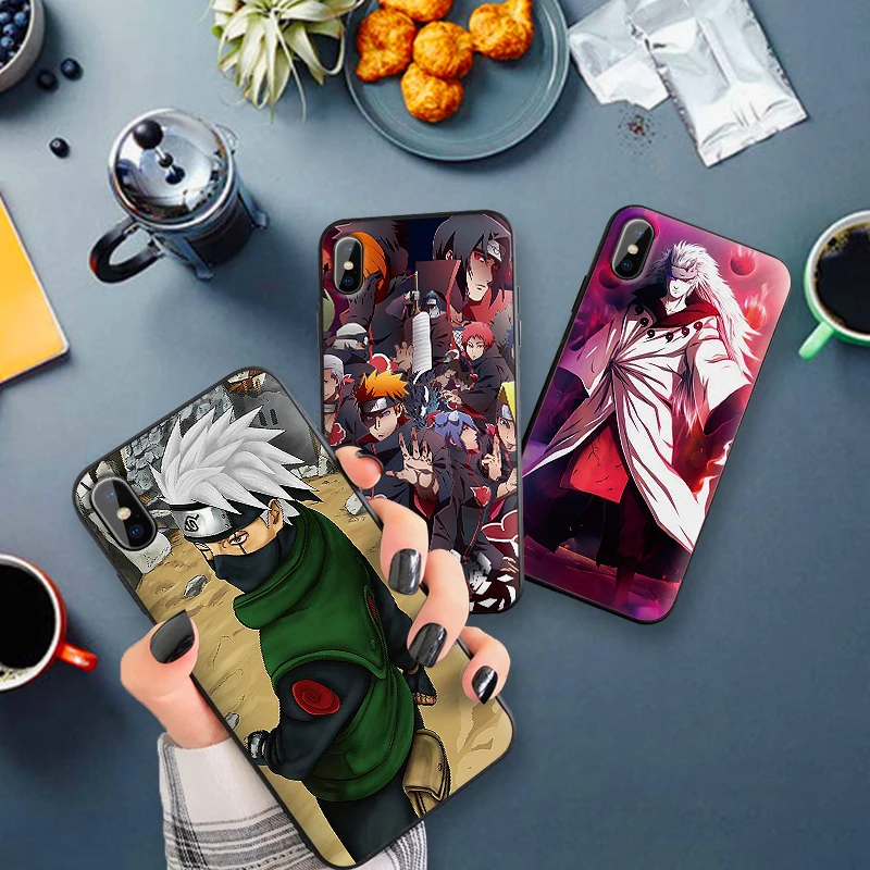 Наруто для iPhone X XR XS MAX Мягкая силиконовая задняя крышка Apple 8 7 6 S Plus чехол