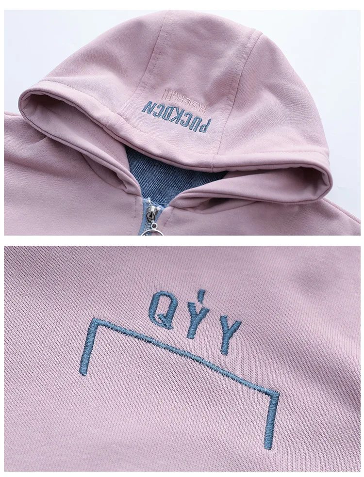 

Girls fashion patchwork denim jackets 2020 spring autumn new loose hooded quality coats children outerwear casual tops kids 1439