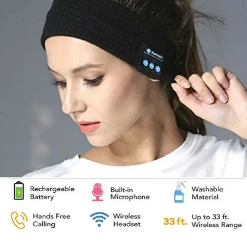 2020 Bluetooth музыкальная головная повязка шапка для йоги бега дышащие вязаные