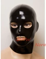 natural latex mask hood for men cosplay costumes fetish cosplay mask back zipper club wear
