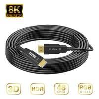 100 real fiber optic cable hdmi compatible 2 1 8k high speed 48gbps 8k60hz 4k120hz hdcp2 2 hdr444 for ps5 hdtv blu ray play