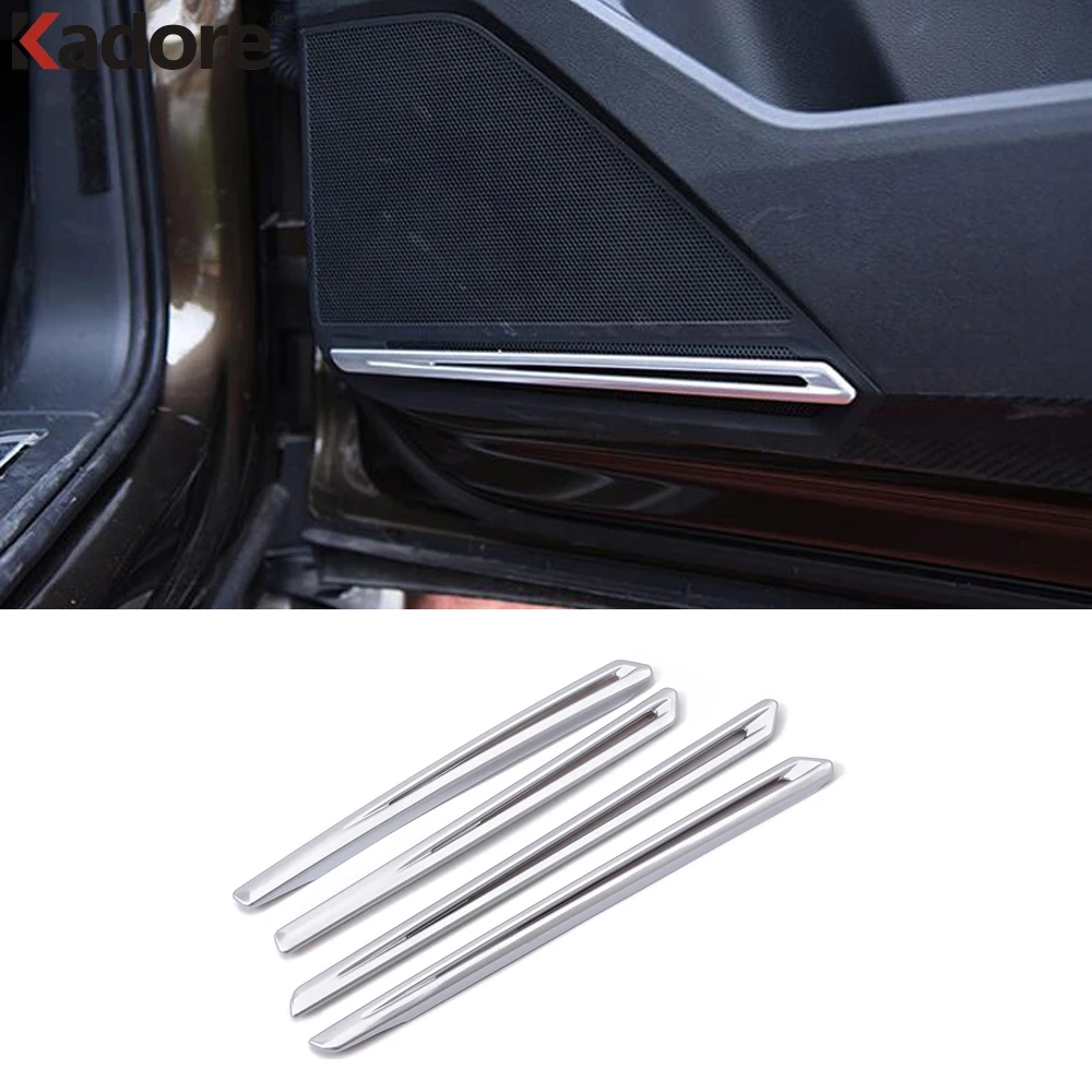 

Для Volkswagen Tiguan 2017 2018 2019 ABS Матовая дверь боковой звуковой динамик Звуковая крышка отделка внутреннее украшение безделушки аксессуары