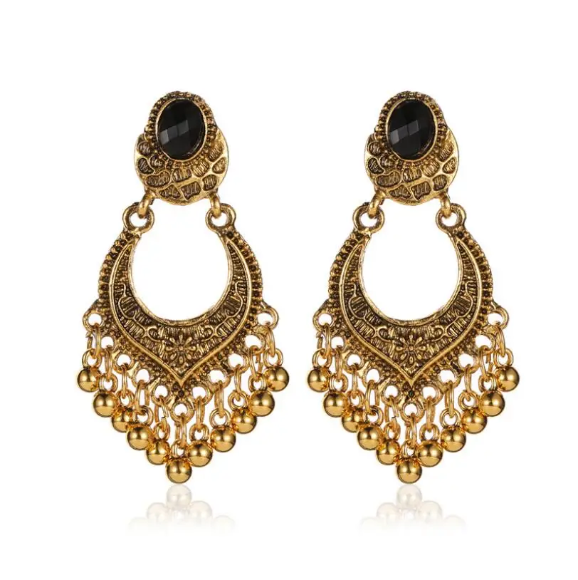 Древнетибетское филигранный цветок Изысканная серьга Бохо Винтажные Ювелирные