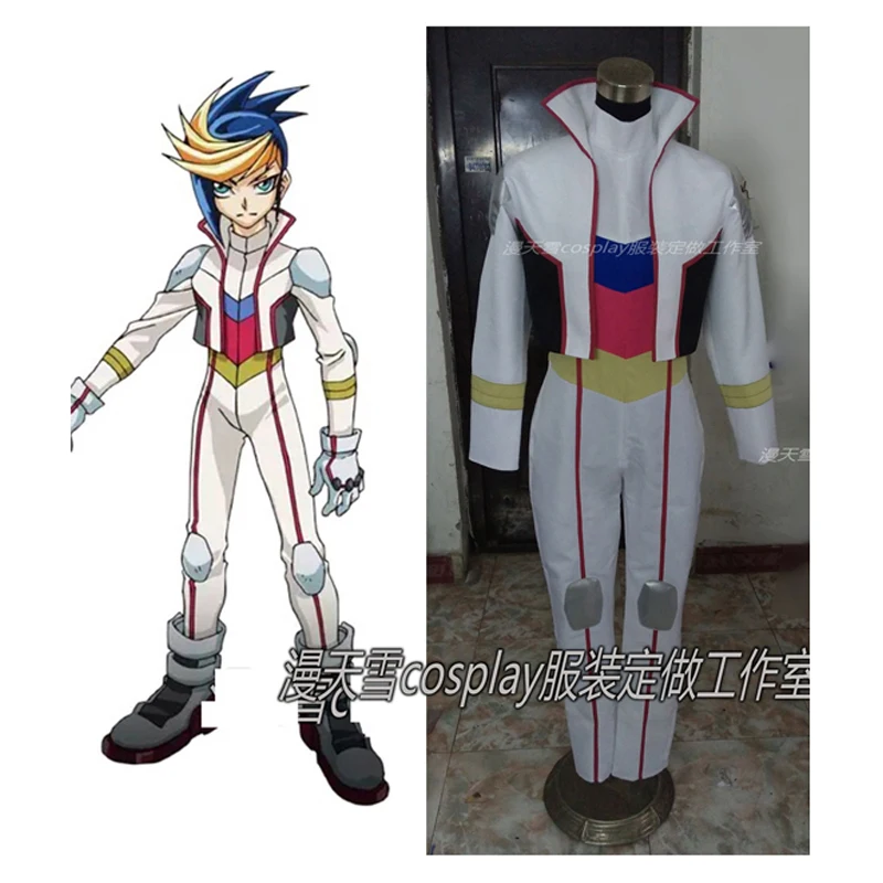 

Yu-Gi-Oh! ARC-V Synchro Dimension Dimensional Counterparts Yugo Hugo Hyugo Uniform Outfit Anime Cosplay Costume A018