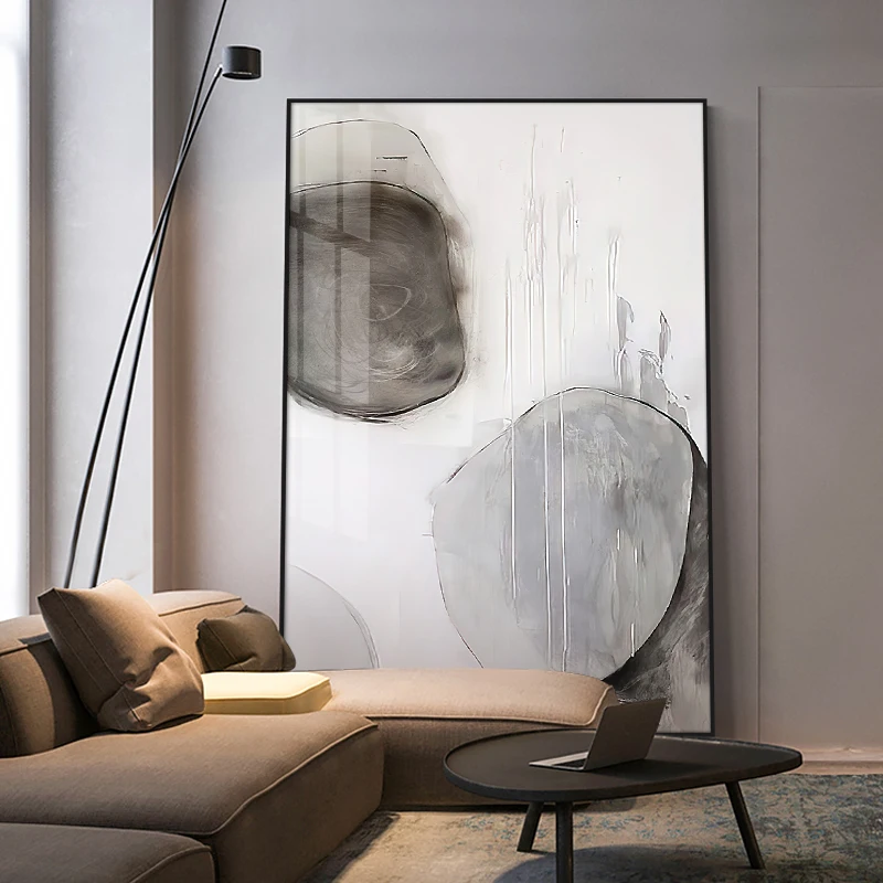 

Modern Light Luxury Living Room Decoration Painting Sofa Background Wall Paper Home Frameless Poster 28X28Inch(70X70CM)