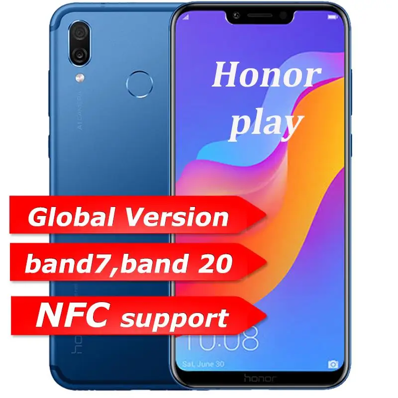 Мобильный телефон Honor Play 6 ГБ 128 3 дюйма Восьмиядерный двойная задняя камера