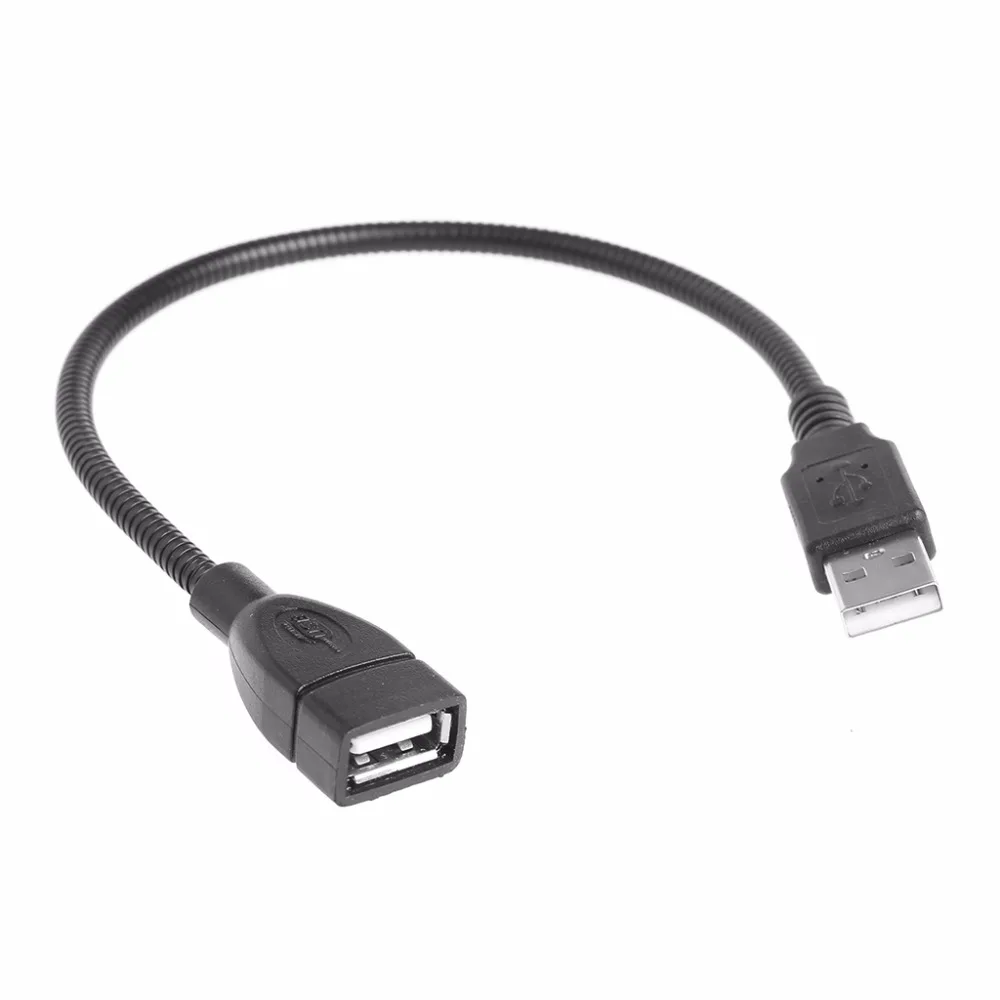 Гибкий сетчатый металлический Удлинитель USB 2 0 штекер-гнездо для передачи данных