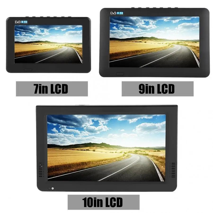LEADSTAR 10 дюймов HD Портативный ТВ DVB T2 ATSC цифровой аналоговый телевизор мини