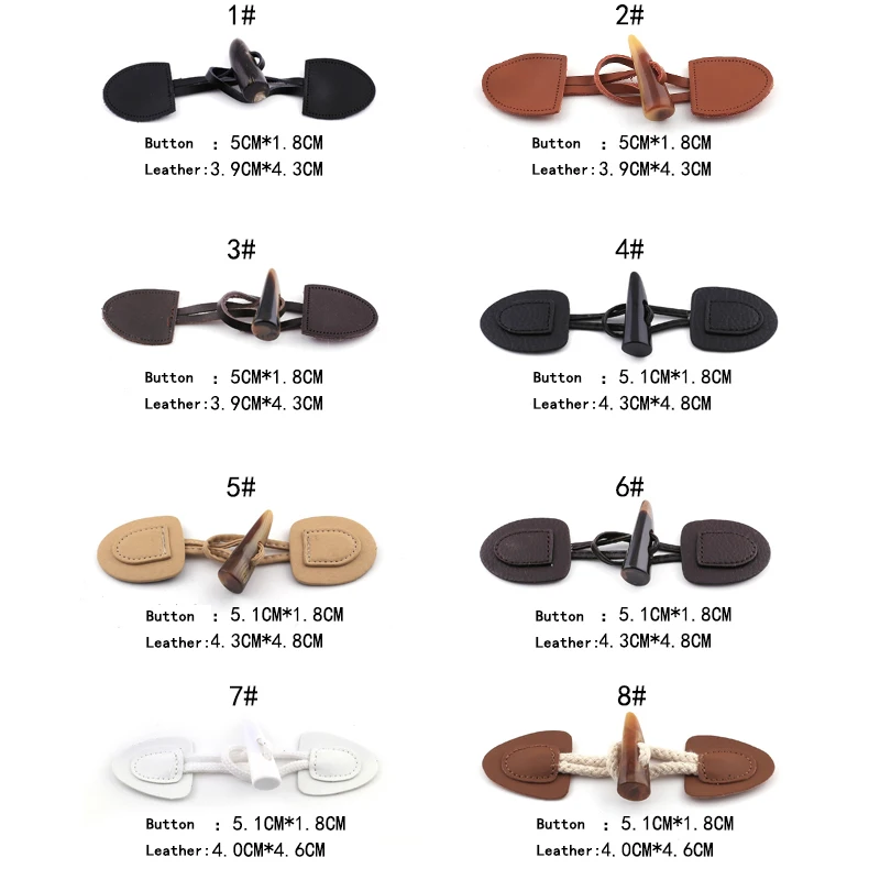 2-Holes Coat Buckle Buffalo Button Decorative Resin&ampleather Imitation Horn for Wool Sewing Accessories ox horn | Украшения и