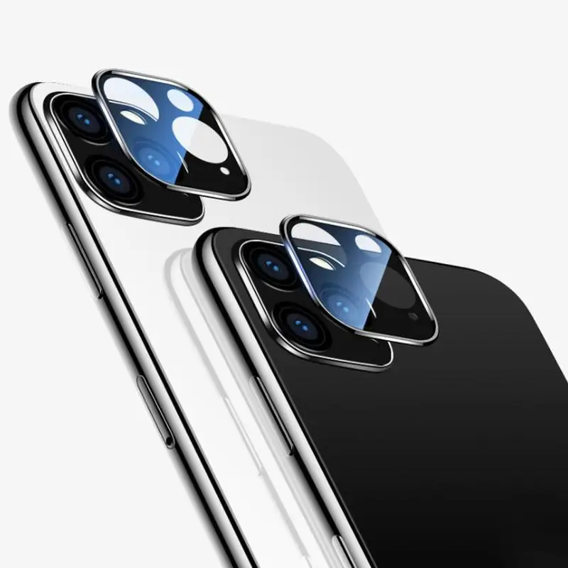 Защитное металлическое кольцо для объектива камеры + закаленное стекло iPhone 11 Pro XS