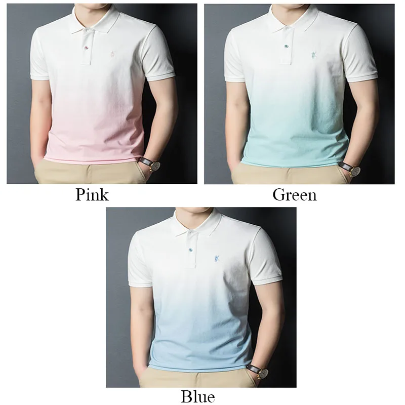

2021 Men's Tee Polo Shirts Fit Short Sleeve High Quality Fashion Summer Sportswear Male Polos Shirts