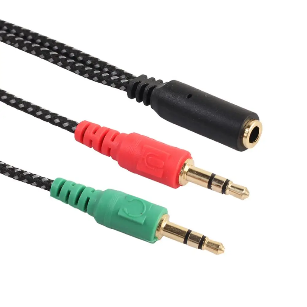 Splitter Headphones jack 3.5 mm Stereo Audio Y-Splitter 1 Male 2 Female Cable Adapter with separate headphone / microphone plug |