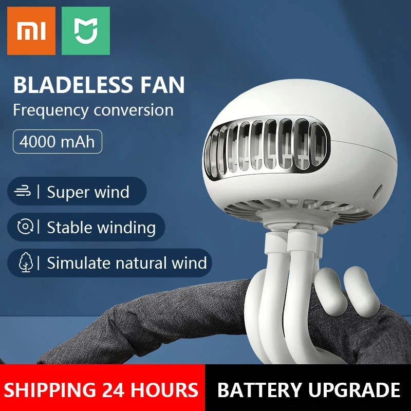 

xiaomi Mini Handheld Personal Portable Fan Baby Stroller Fan Car Seat Fan Desk Fan Comes with a flexible tripod Octopus shape