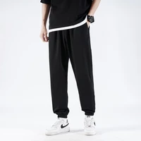 korean sports mens loose and popular leggings summer youth thin pants trend wide leg large size straight casual trousers