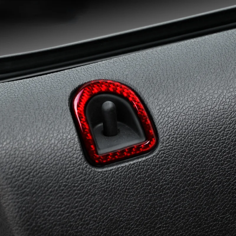 

Наклейки из углеродного волокна для Ford Mustang 2009-2013, булавка для дверного замка автомобиля, кнопка, ручка, крышка рамы, отделка, Аксессуары для стайлинга автомобиля