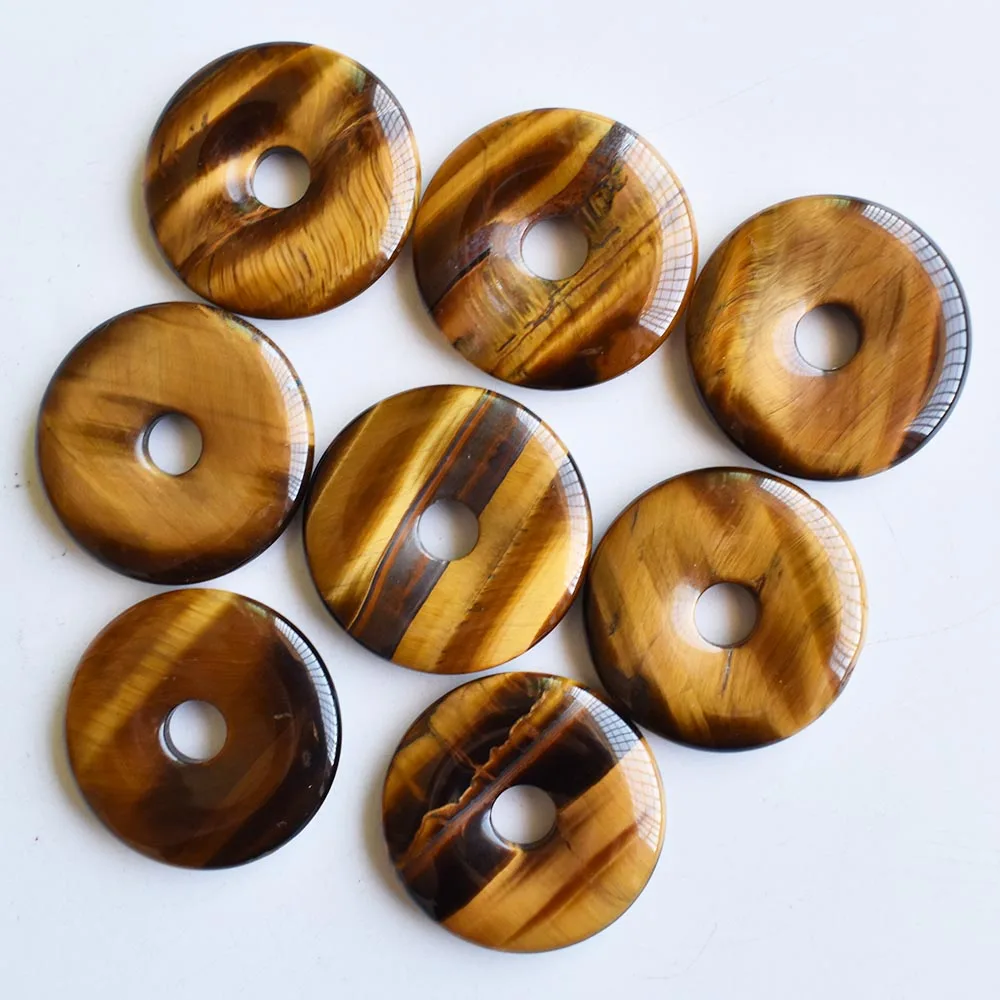 Высокое качество натуральный тигровый глаз камень индийский оникс пончик