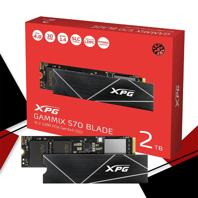 ADATA XPG GAMMIX S70 Blade 1 ТБ 2 PCIe Gen4 M.2 2280 внутренний игровой SSD до 7400 дюйма для ноутбука