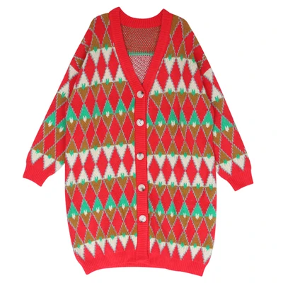 

LYNETTE'S CHINOISERIE Autumn Winter Original Women Ultra Loose Mori Girls Christmas Vintage Oversized Thick Sweaters Cardigans