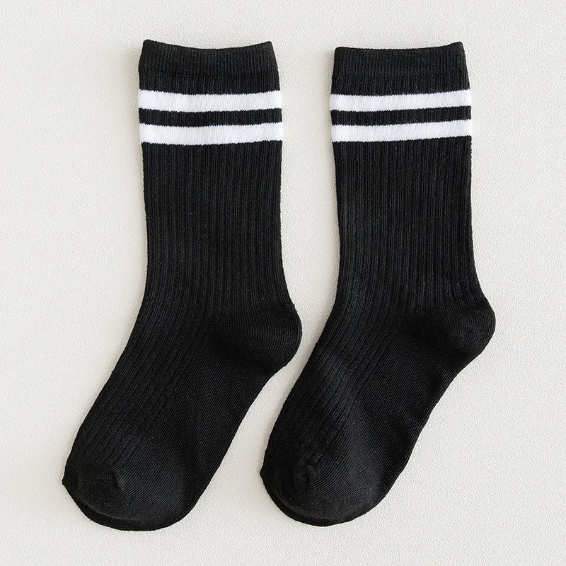 

Women Loose Socks Harajuku Designer Retro Solid Socks High School Needles Knitting Striped Cotton Girls Student Casual Sock