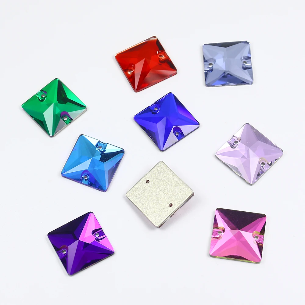 16 мм кристалл K5 стекло Пришивание Стразы с плоским основанием Блестящий Кристалл