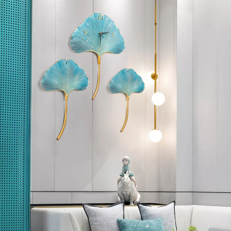 Листьев гинкго светильник Роскошная настенная декорация на стене для творческих