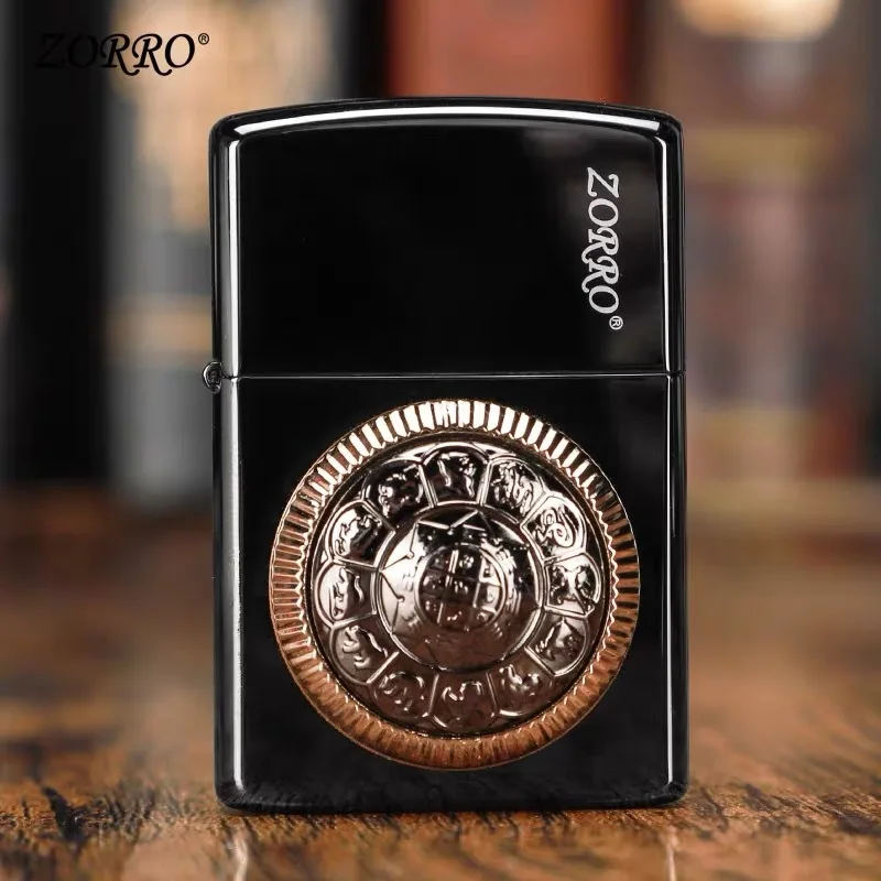 

Chinese brand Zorro creative fortune reversal vintage grinding wheel old-fashioned personality kerosene lighter