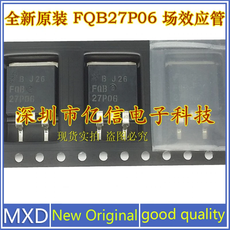 

5Pcs/Lot New Original FQB27P06 Patch Field Effect Mos Tube 27A60V PNP Channel Good Quality