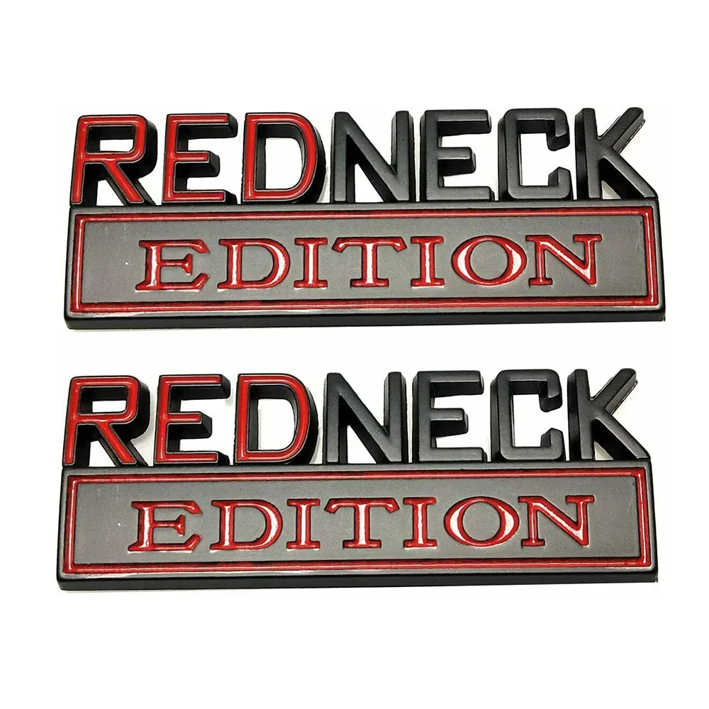 

2pcs Car Emblems Sticker Badge Car Decor For F-150 F250 RED NECK EDITION