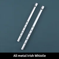 Aluminum tube flute Irish Whistle Flute C/D key Ireland Flute Tin Penny Whistle 6 Hole Flute Musical Instrument
