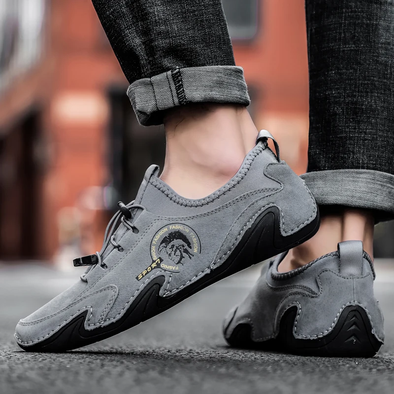 Модная мужская повседневная обувь Брендовые мужские лоферы из натуральной кожи