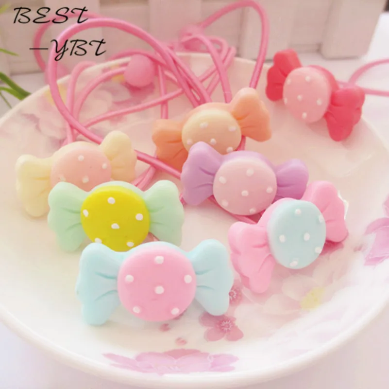 10 шт. яркие эластичные заколки для волос девочек|gum for hair|fast bunhair band accessories |