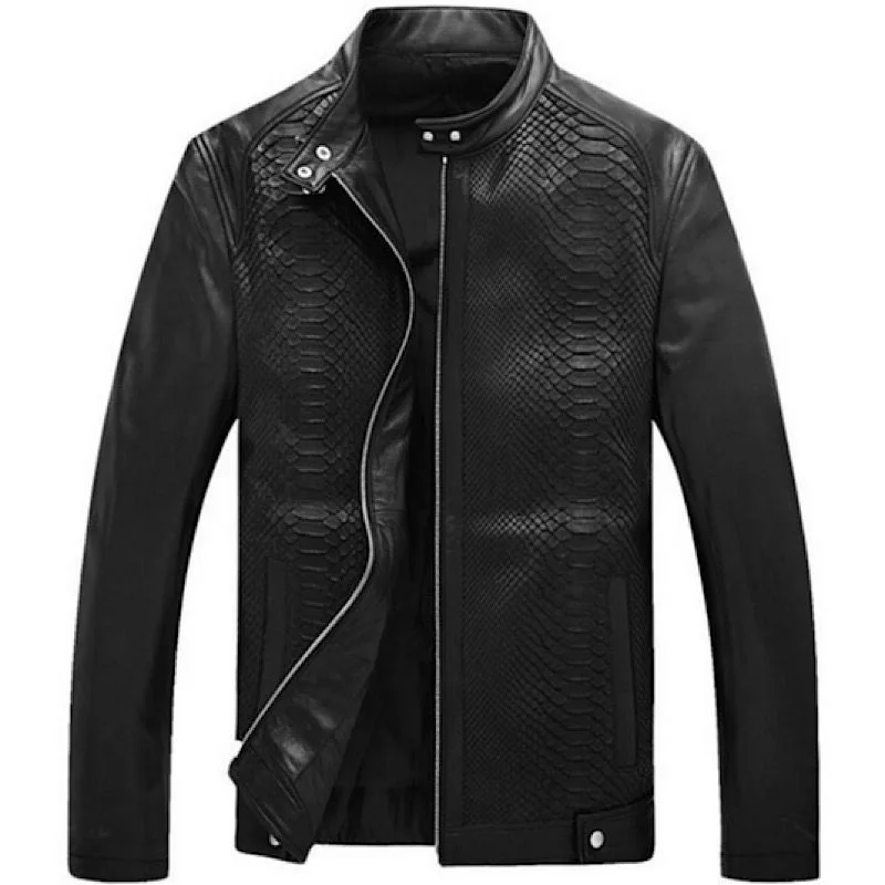 

Бесплатная доставка 2021 Высококачественная Мужская куртка из натуральной кожи питона