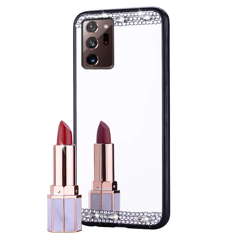 

Makeup Phone Case For Samsung Galaxy Note 20 S20 S21 S8 S9 Ultra Sparkling Diamond Cover For Samsung S30 S10E S10 Plus S7 Edge
