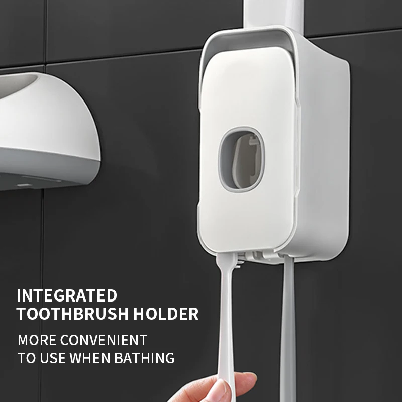 Automatic Toothpaste Dispenser Wall Mount Toothbrush Holder Lazy Squeezer For Toilet Home Bathroom Accessories | Дом и сад