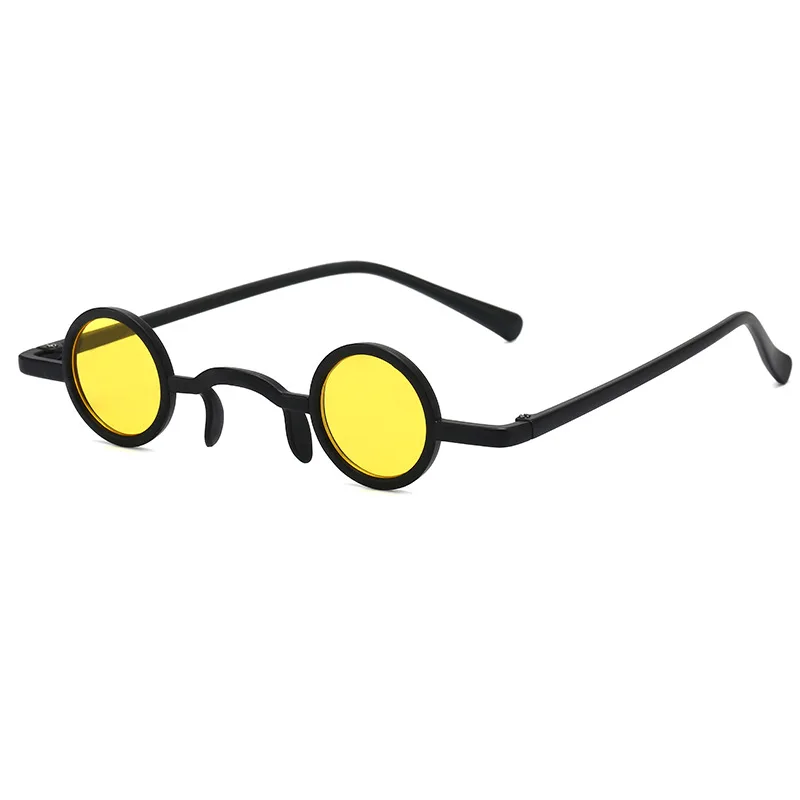 New Wide Bridge Retro Rock Punk Sunglasses Classic Small Round Clear Red Sun Glasses UV400 Gothic Style Eyewear | Аксессуары для