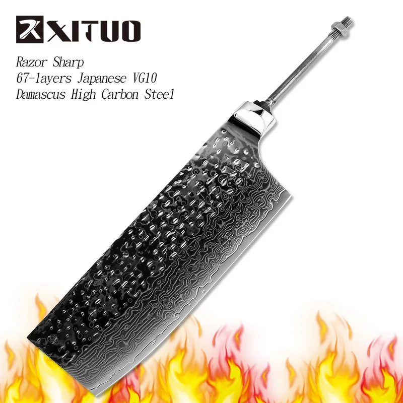 

Острые заготовки XITUO VG10, лезвие из дамасской стали из высокоуглеродистой нержавеющей стали, поварской нож, «сделай сам», материалы ручной ра...